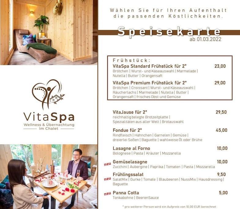 Chalet Vitaspa - Whirlpool & Sauna Privatspa ペグニッツ エクステリア 写真