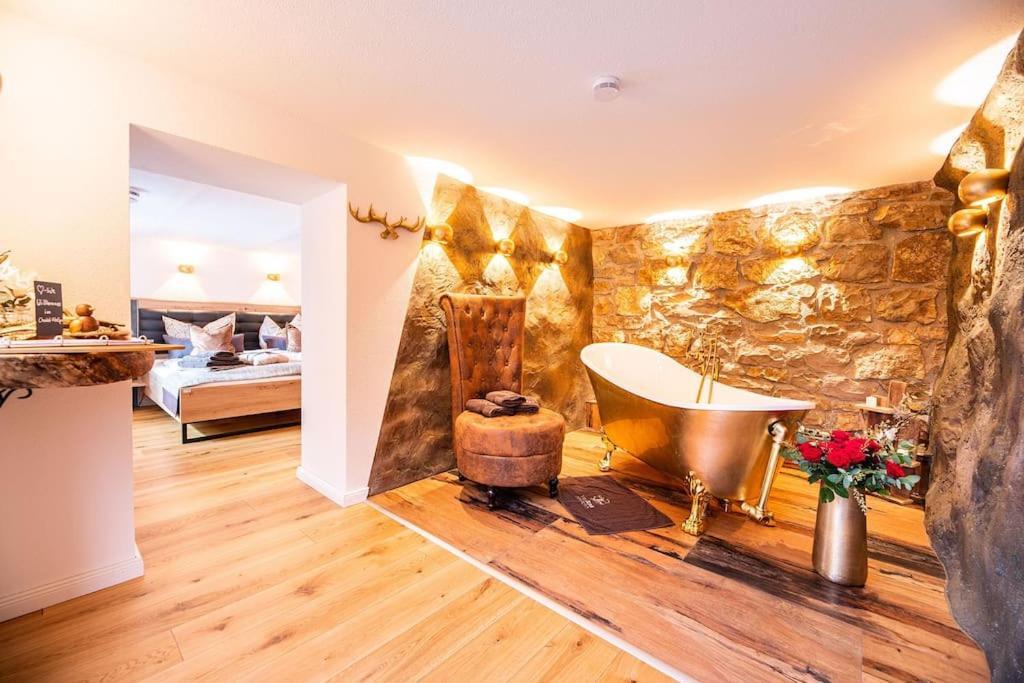Chalet Vitaspa - Whirlpool & Sauna Privatspa ペグニッツ エクステリア 写真