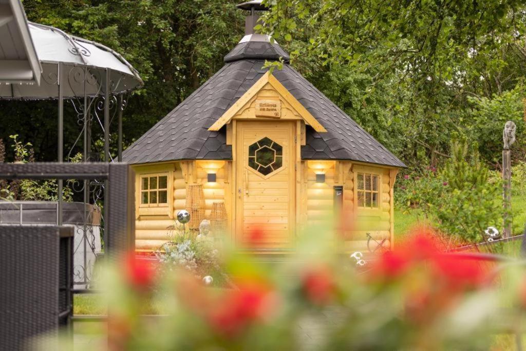 Chalet Vitaspa - Whirlpool & Sauna Privatspa ペグニッツ エクステリア 写真