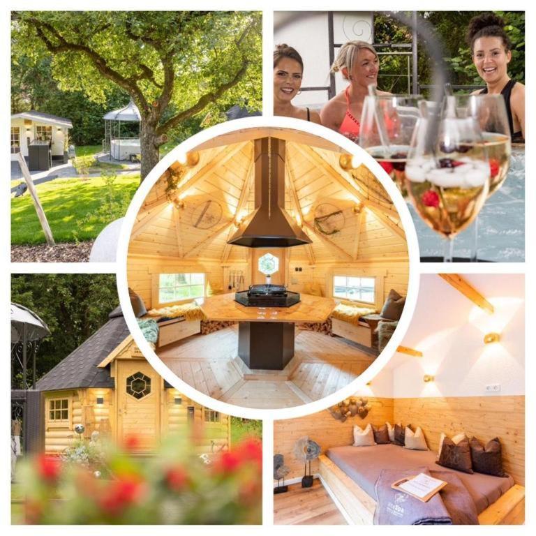 Chalet Vitaspa - Whirlpool & Sauna Privatspa ペグニッツ エクステリア 写真